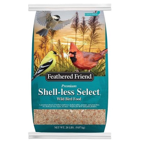 FEATHERED FRIEND ShellLess Select Series Wild Bird Food, Premium, 20 lb Bag 14170